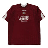 Vintage burgundy Salerno Devis Football Shirt - mens xx-large