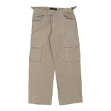 Vintage beige Sergio Tacchini Cargo Trousers - mens 32" waist