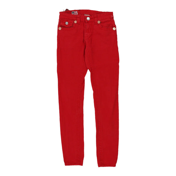 Joey Super T True Religion Jeans - 26W UK 4 Red Cotton