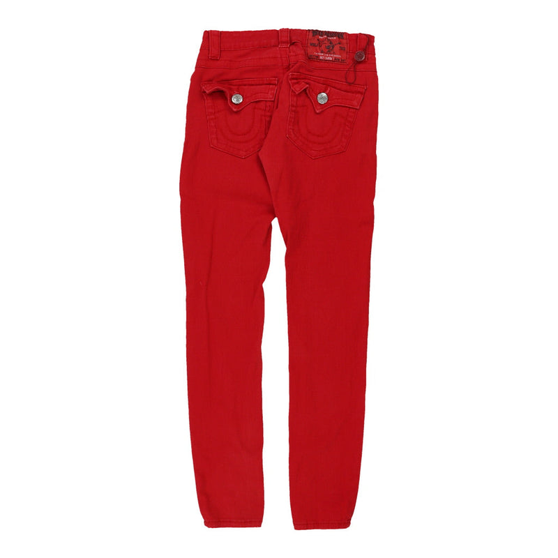 Joey Super T True Religion Jeans - 26W UK 4 Red Cotton
