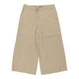Vintage beige 3/4 Length Benetton Trousers - womens 30" waist