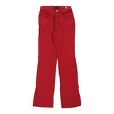 Vintage red Trussardi Trousers - womens 27" waist
