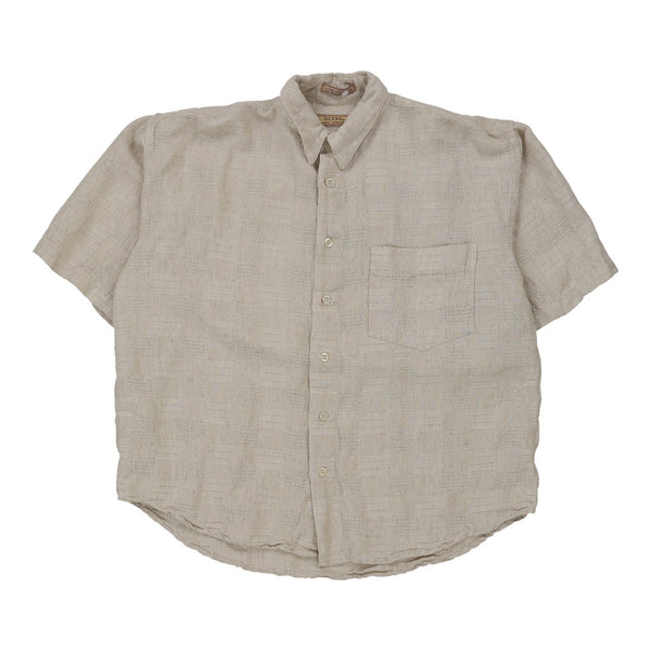 Vintage beige Guess Short Sleeve Shirt - mens large