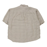 Guess Short Sleeve Shirt - Large Beige Ramie