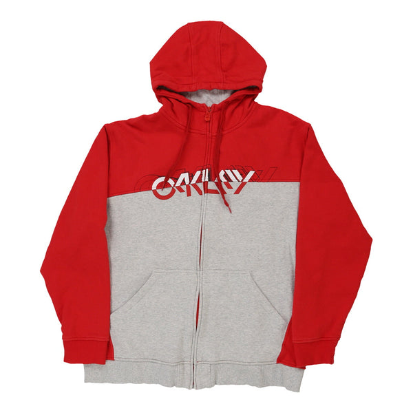 Oakley Spellout Hoodie - 2XL Block Colour Cotton