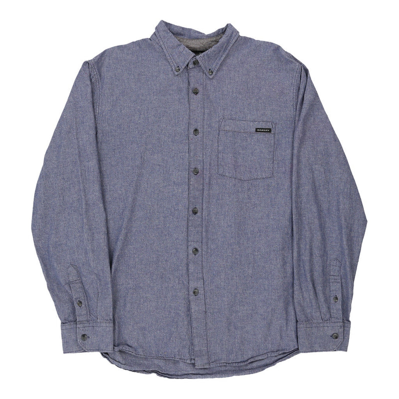 Oakley Shirt - Large Blue Cotton