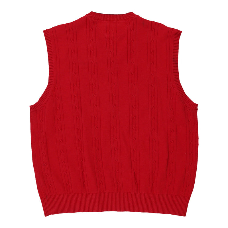 Vintage red Tommy Hilfiger Sweater Vest - mens x-large