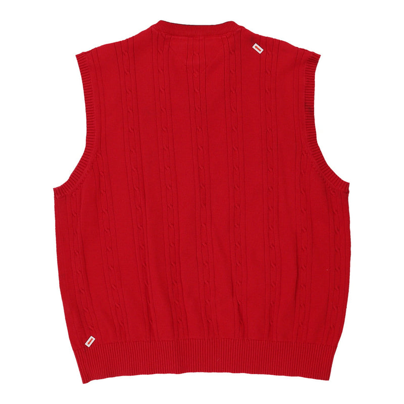 Vintage red Tommy Hilfiger Sweater Vest - mens x-large