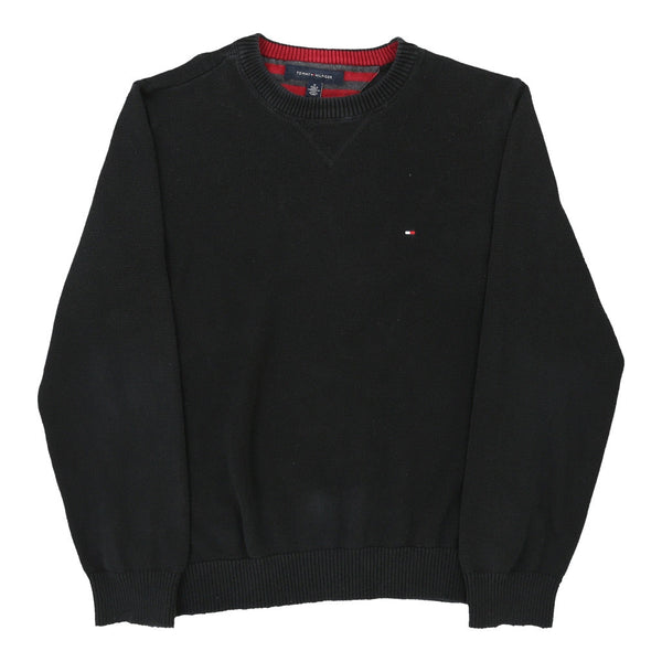 Vintage black Tommy Hilfiger Jumper - mens medium