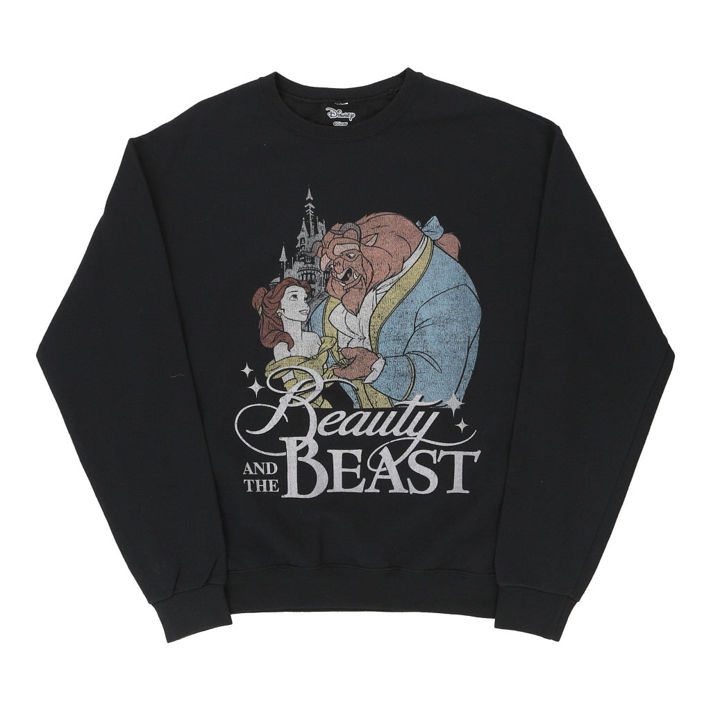 Beauty And The Beast Disney Graphic Sweatshirt - XL Black Cotton Blend