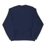 New York Fruit Of The Loom Sweatshirt - Large Navy Cotton Blend