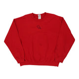 Gildan Sweatshirt - Large Red Cotton Blend