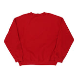 Gildan Sweatshirt - Large Red Cotton Blend