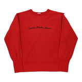 Calvin Klein Jeans Spellout Sweatshirt - Small Red Cotton