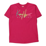 Vintage pink Made in USA Key West Florida Supreme T-Shirt - mens large