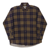 Vintage beige Geoffrey Beene Flannel Shirt - mens large
