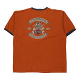 Myrtle Beach Harley Davidson Graphic T-Shirt - 2XL Orange Cotton
