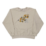 Jerzees Graphic Sweatshirt - XL Grey Cotton Blend