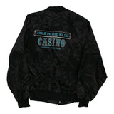 Vintage black Made in USA Hole in The Wall Casino West Ark Varsity Jacket - mens x-large