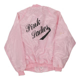 Made in USA Pink Ladies Cruisin Usa Varsity Jacket - Medium Pink Nylon Blend