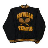 Made in USA Sayville Tennis Rennoc Varsity Jacket - Large Black Nylon Blend