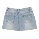 Vintage light wash Unbranded Denim Skirt - womens 30" waist