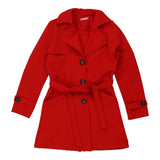 Vintage red Italian Style Trench Coat - womens small