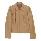Vintage beige Unbranded Leather Jacket - womens medium
