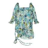 Vintage blue Unbranded Blouse - womens medium