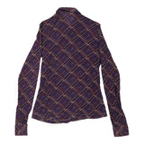 Vintage purple 1970's Unbranded Patterned Shirt - womens x-small