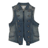 Vintage blue Unbranded Denim Gilet - womens small