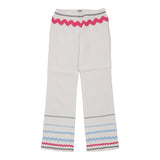 Moschino Jeans Wide Leg Trousers - 26W UK 8 White Cotton