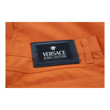 Versace Jeans Couture Trousers - 28W UK 8 Orange Nylon Blend