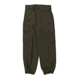 Vintage khaki French Army 1980's Socovet Cargo Trousers - womens 28" waist