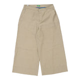 Vintage beige 3/4 Length Benetton Trousers - womens 30" waist