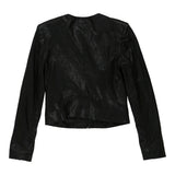 Vintage black Elisabetta Franchi Leather Jacket - womens x-small