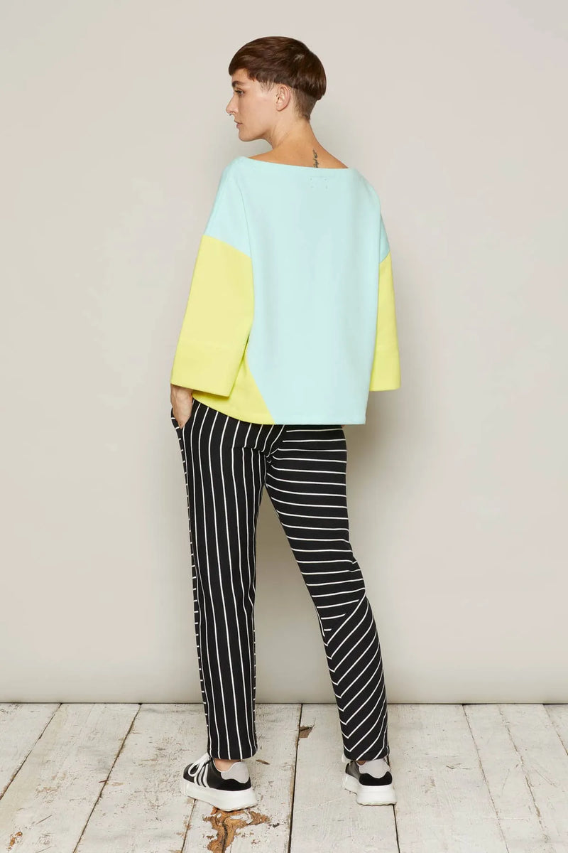 Debbie Top (Mint & Yellow)