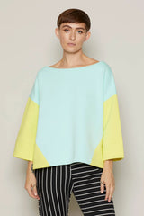 Debbie Top (Mint & Yellow)