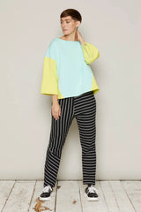 Debbie Top (Mint & Yellow)