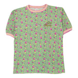 1980s Best Company Floral T-Shirt - Small Green Cotton