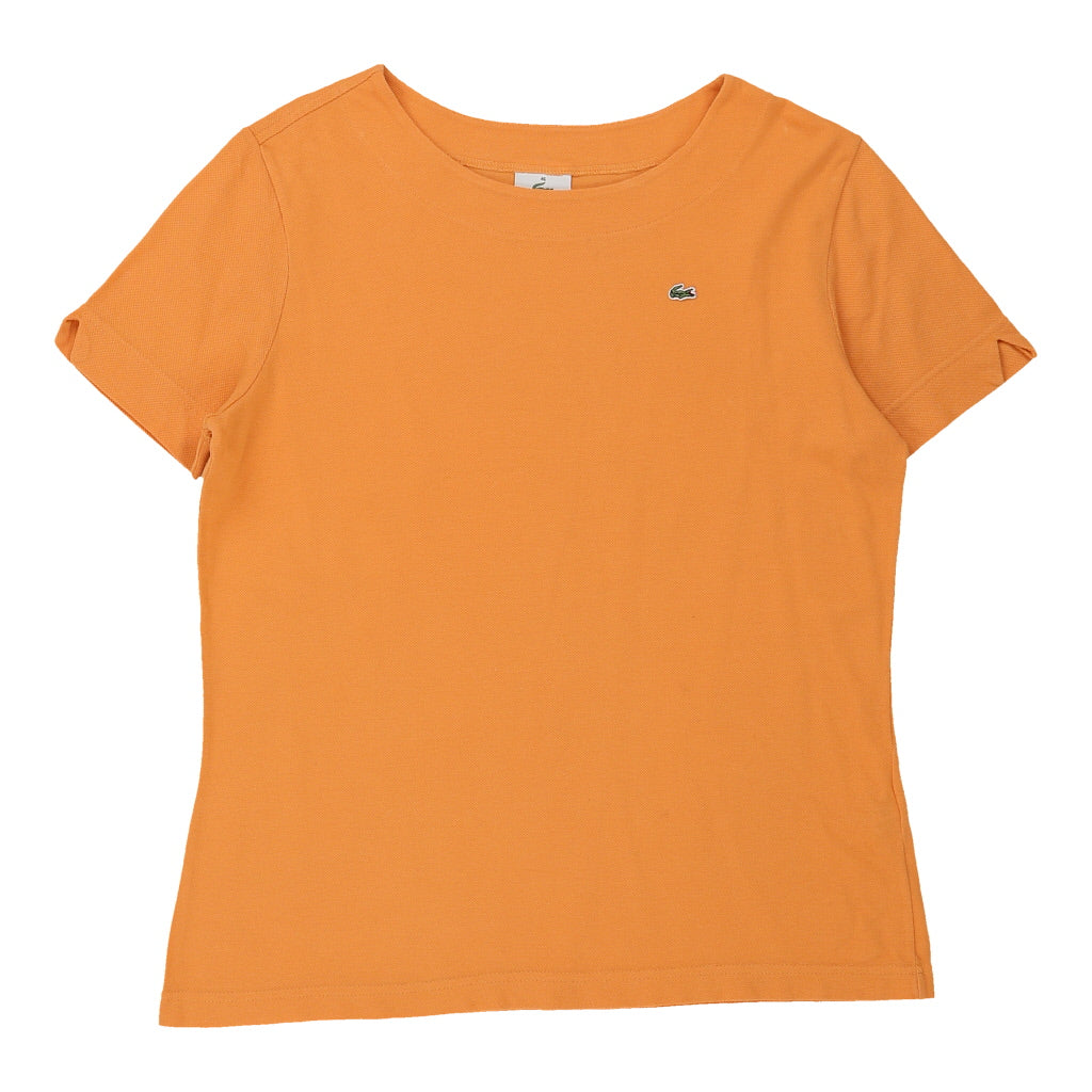 Lacoste T-Shirt - Large Orange Cotton