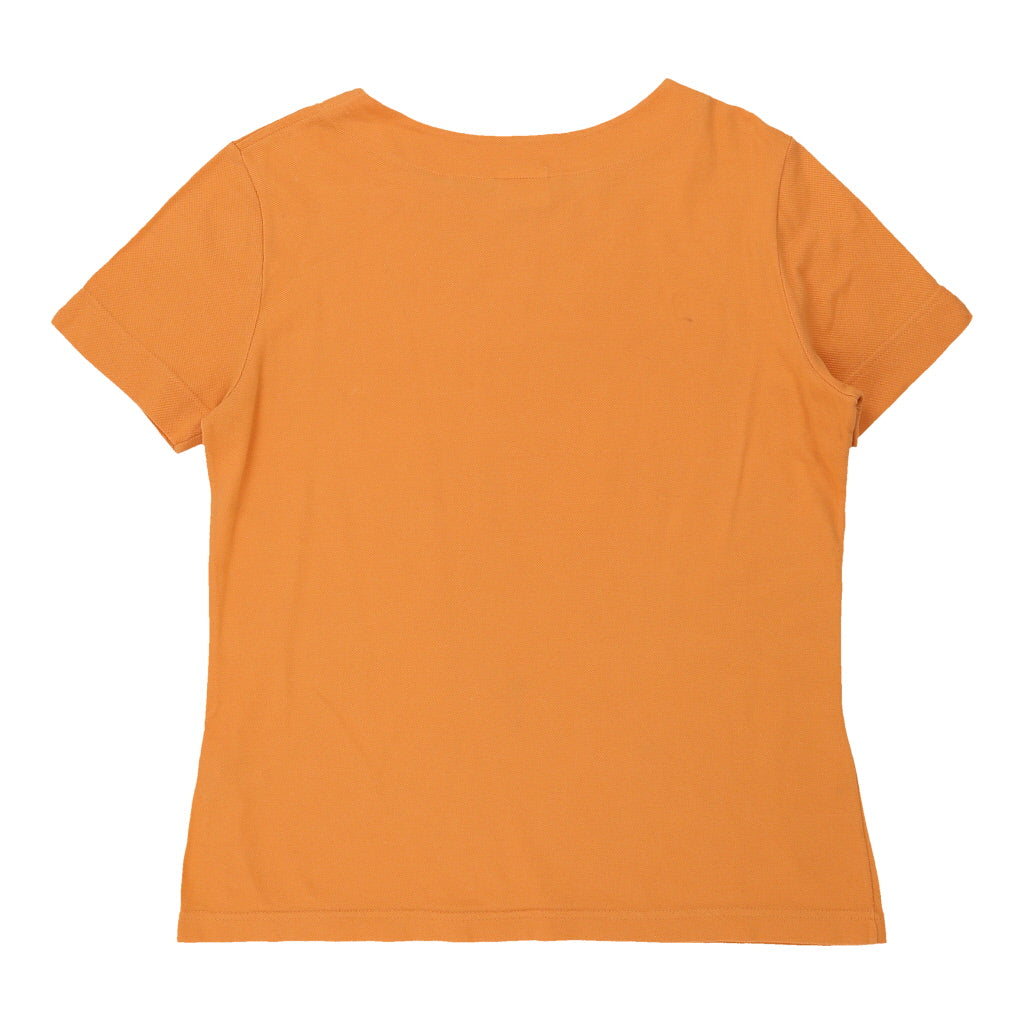 Lacoste T-Shirt - Large Orange Cotton