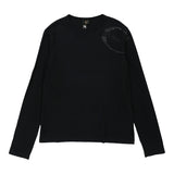 Just Cavalli Long Sleeve T-Shirt - Medium Black Cotton