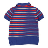 Ice J By Iceberg Striped Polo Shirt - Medium Blue Cotton