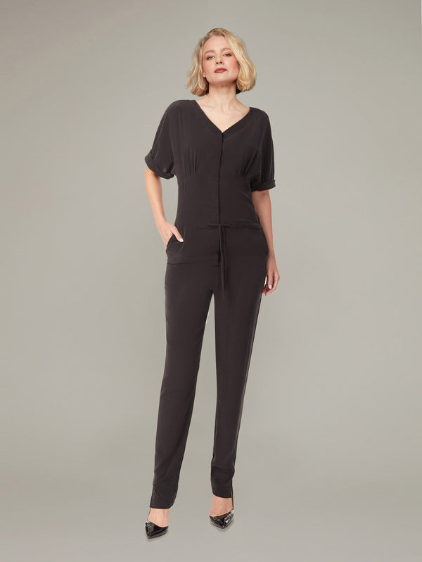 ACER | Draw-String Silk Jumpsuit