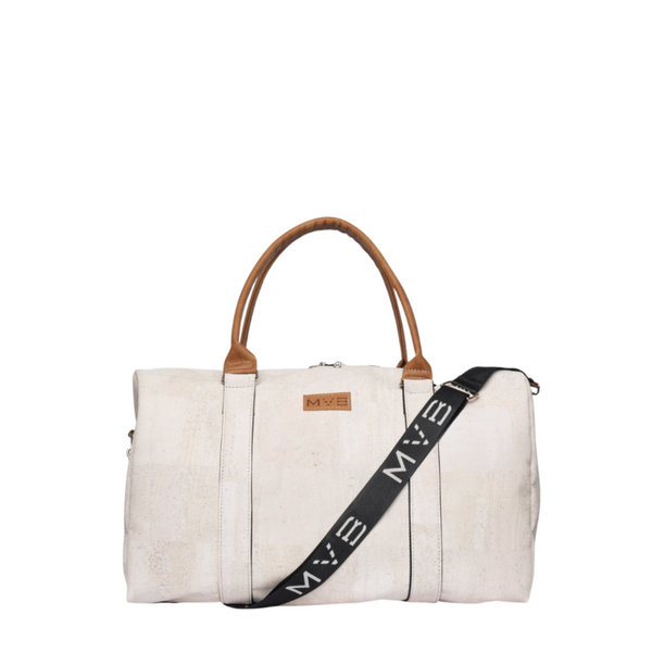 Xcape Vegan Leather Duffle Bag white