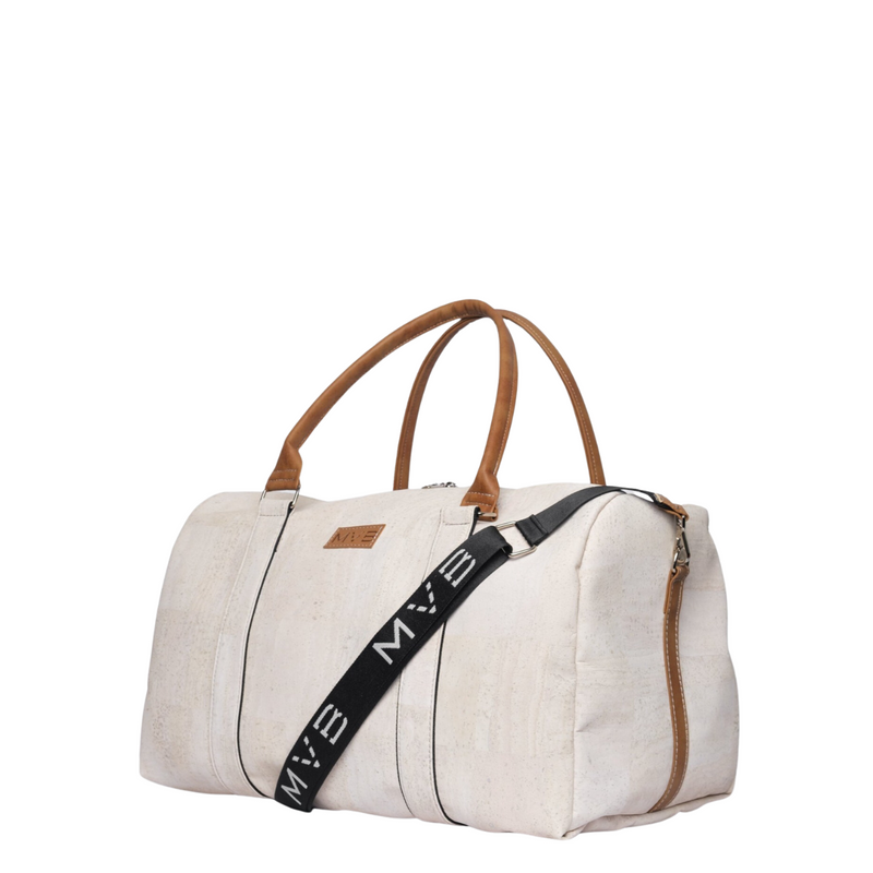 Xcape Vegan Leather Duffle Bag white
