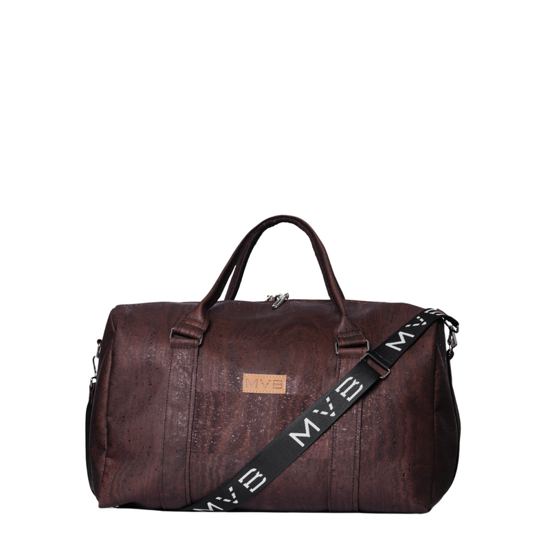 Xcape Vegan Leather Duffle Bag dark brown
