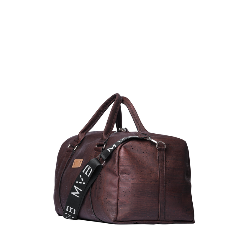 Xcape Vegan Leather Duffle Bag dark brown
