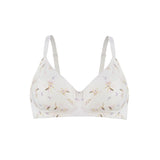 Ditsy Floral - Silk & Organic Cotton Smooth T-Shirt Wireless Bra